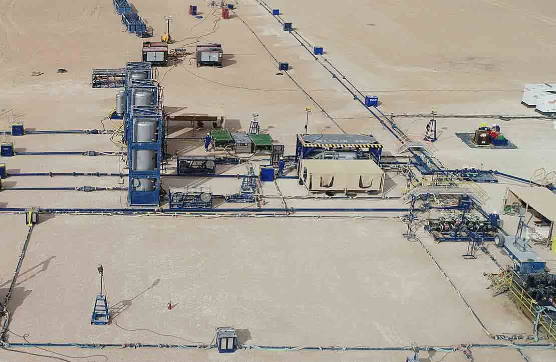 Photograph of fit-for-basin zero-flaring solution for the Khazzan Field.