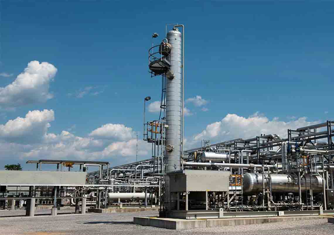Photograph of gas treatment plant