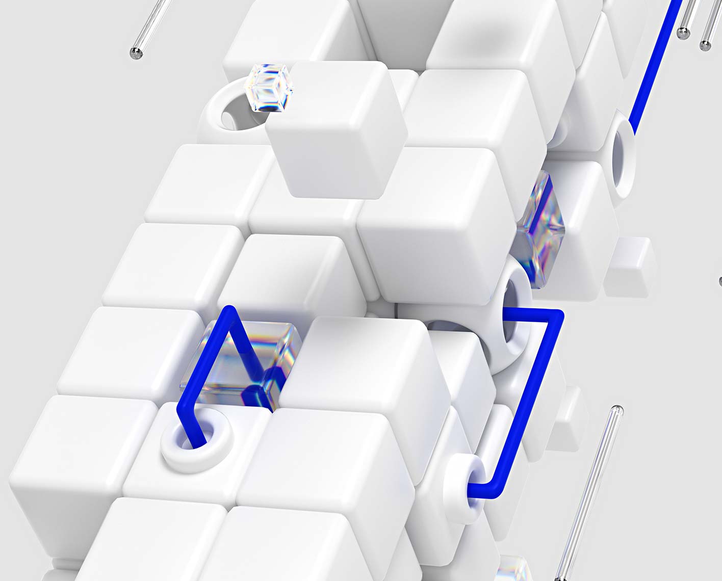3D Abstract Render Close-up from the Performance Assurance Hero Solution