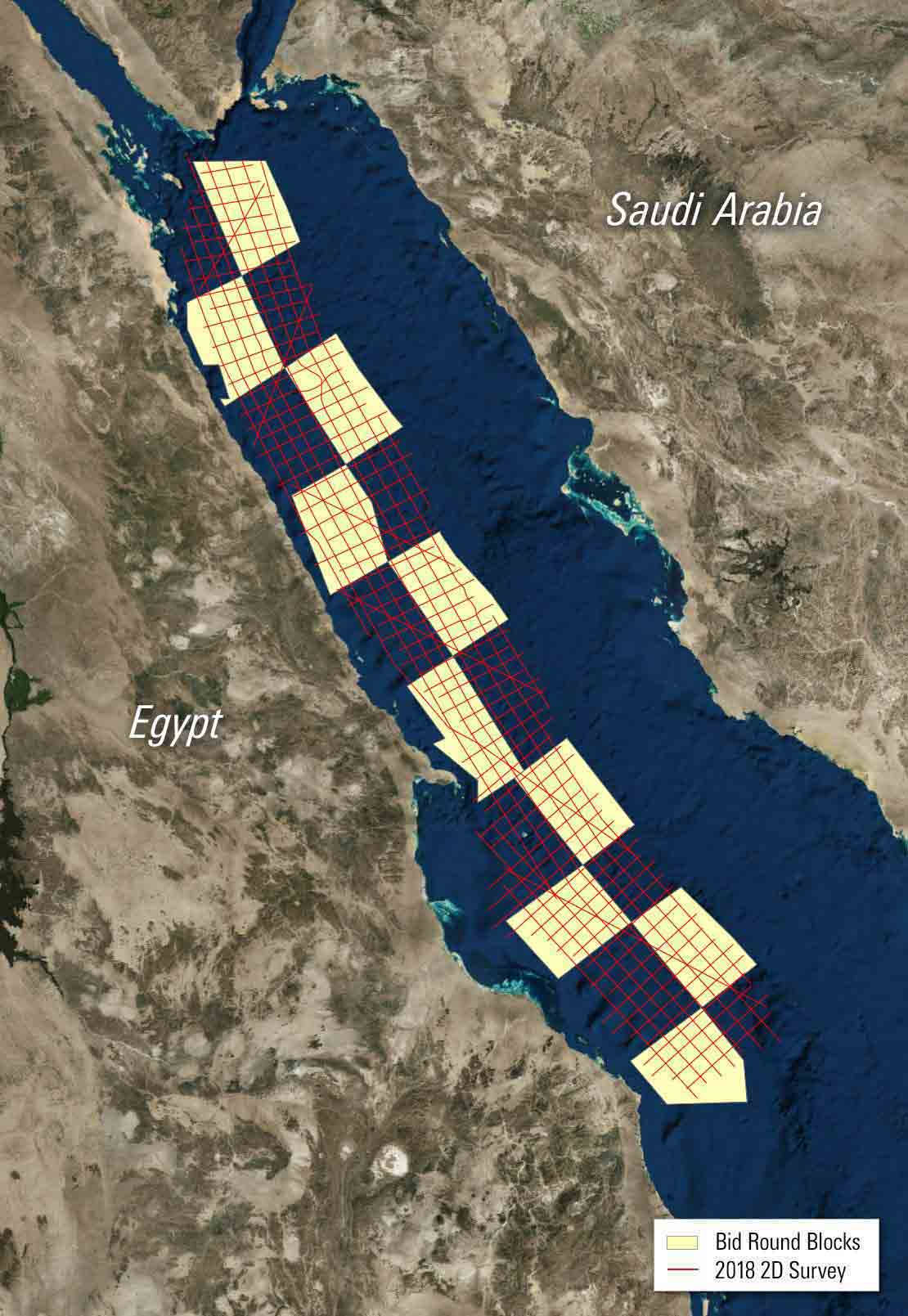 Egypt Red Sea bid round blacks map